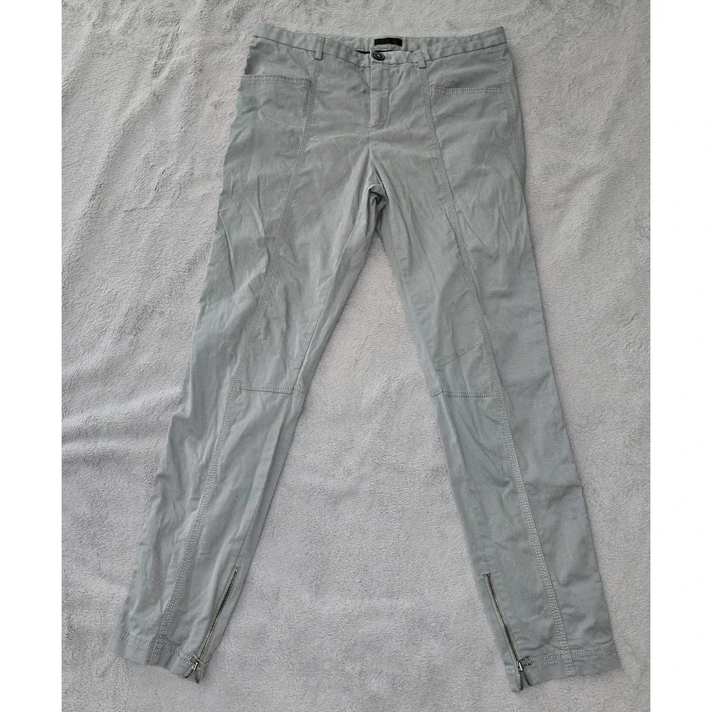 ATM Anthony Thomas Melillo Pants Women Size 8‎ Gray Chino Cargo Stretch